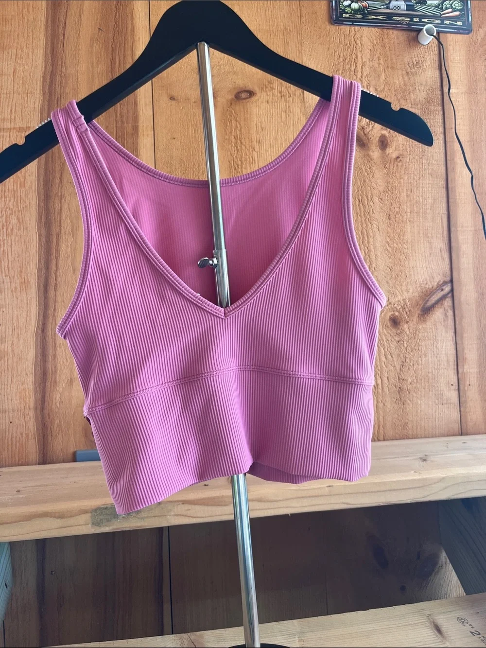 lululemon athletica Ribbed Pink Cropped Tank